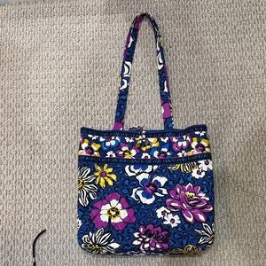 Vera Bradley Blue and Purple Floral Tote